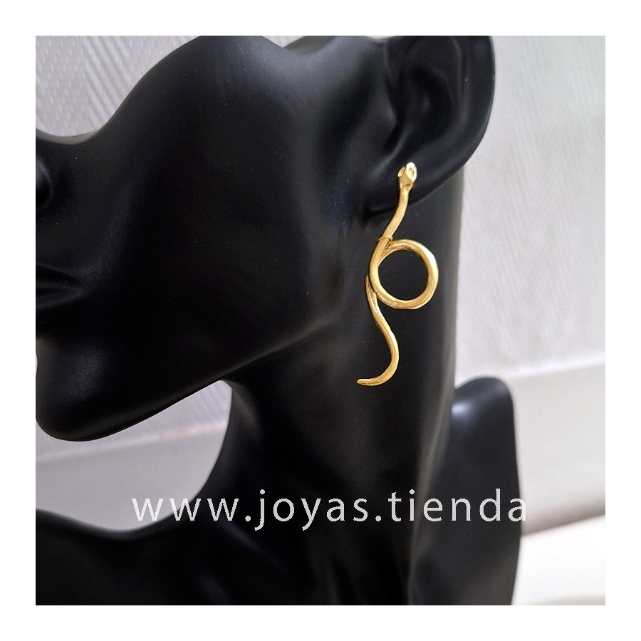 Pendientes Serpiente Dorada busto