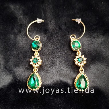 Pendientes Verdes Largos