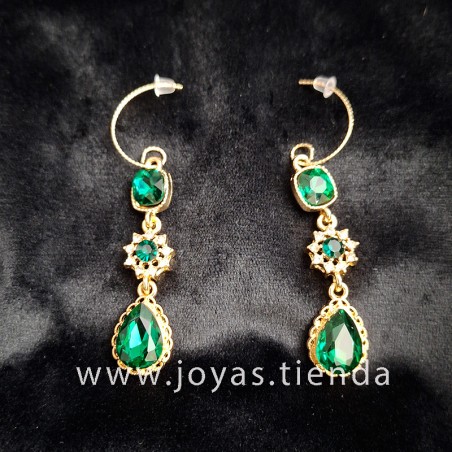 Pendientes Verdes Largos