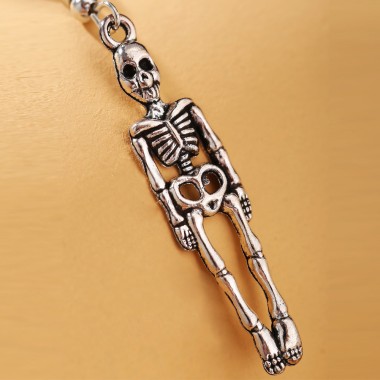 Pendientes Esqueleto Plateado