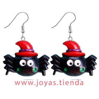 Pendientes Araña Gorro Halloween