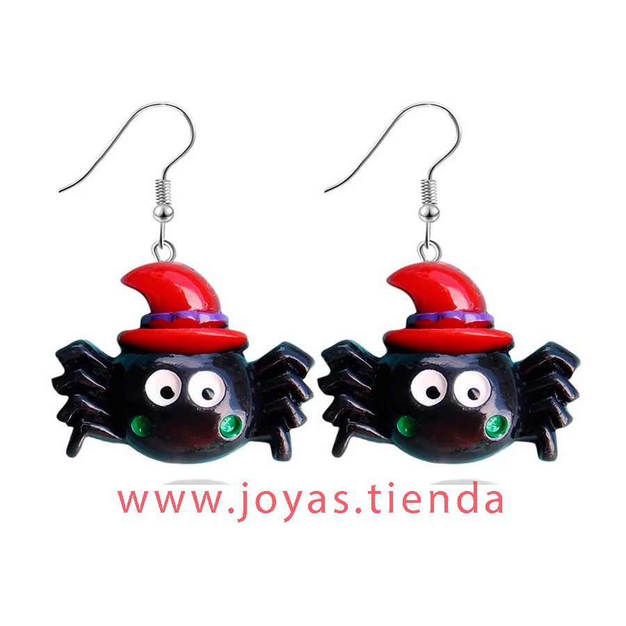 Pendientes Araña Gorro Halloween Pendientes Araña Gorro Halloween
