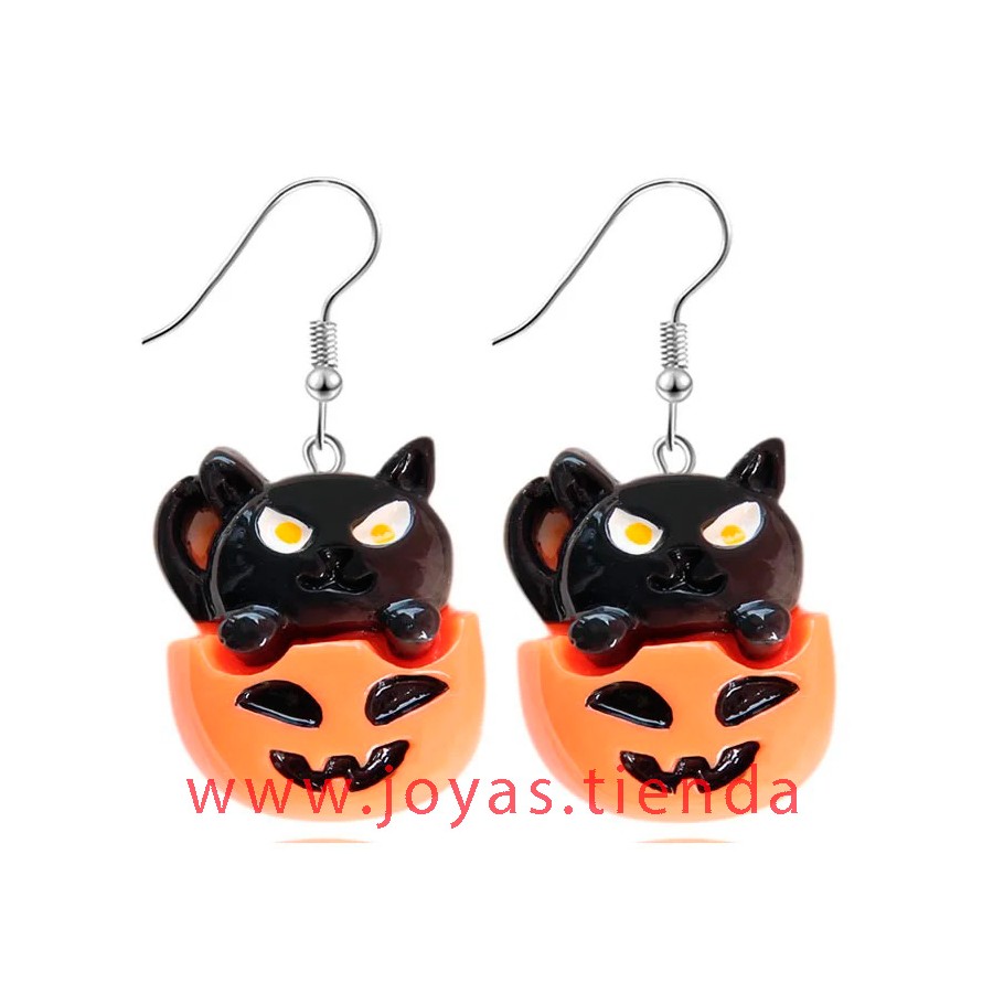 Pendientes Calabaza Gato Halloween Pendientes Calabaza Gato Halloween