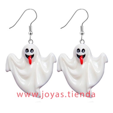 Pendientes Fantasma Blanco Lengua