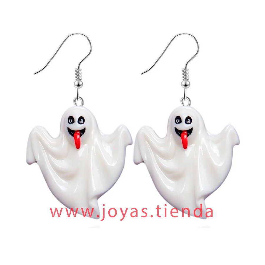 Pendientes Fantasma Blanco Lengua