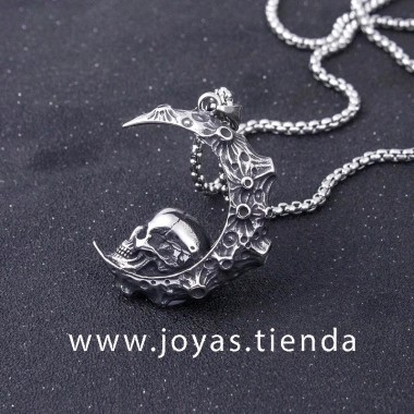 Colgante Luna Calavera Hombre