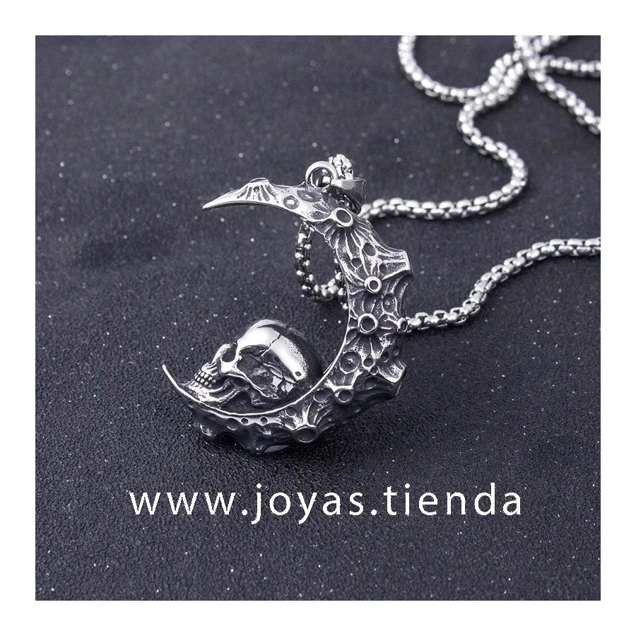 Colgante Luna Calavera Hombre