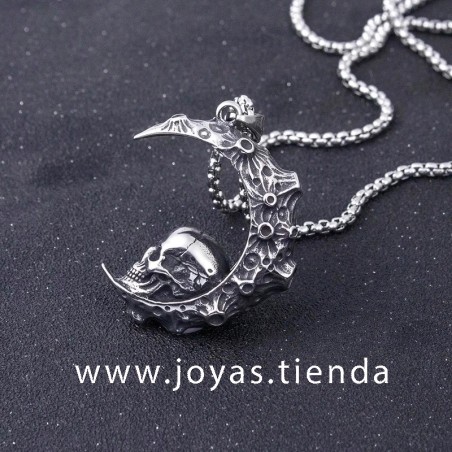 Colgante Luna Calavera Hombre