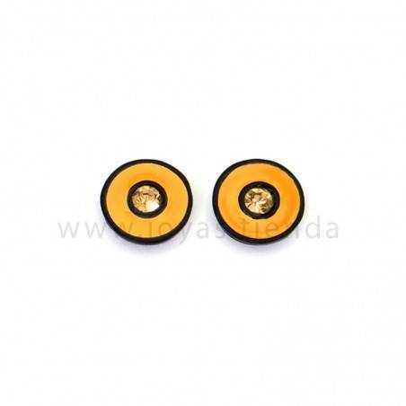 Pendientes Multi Redondos Black Amarillos