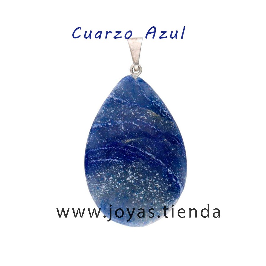 Colgante Gota Cuarzo Azul