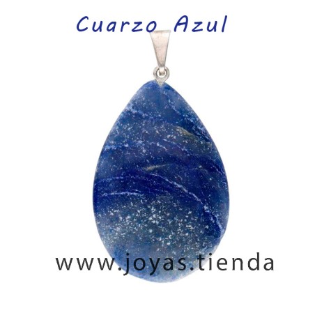 Colgante Gota Cuarzo Azul