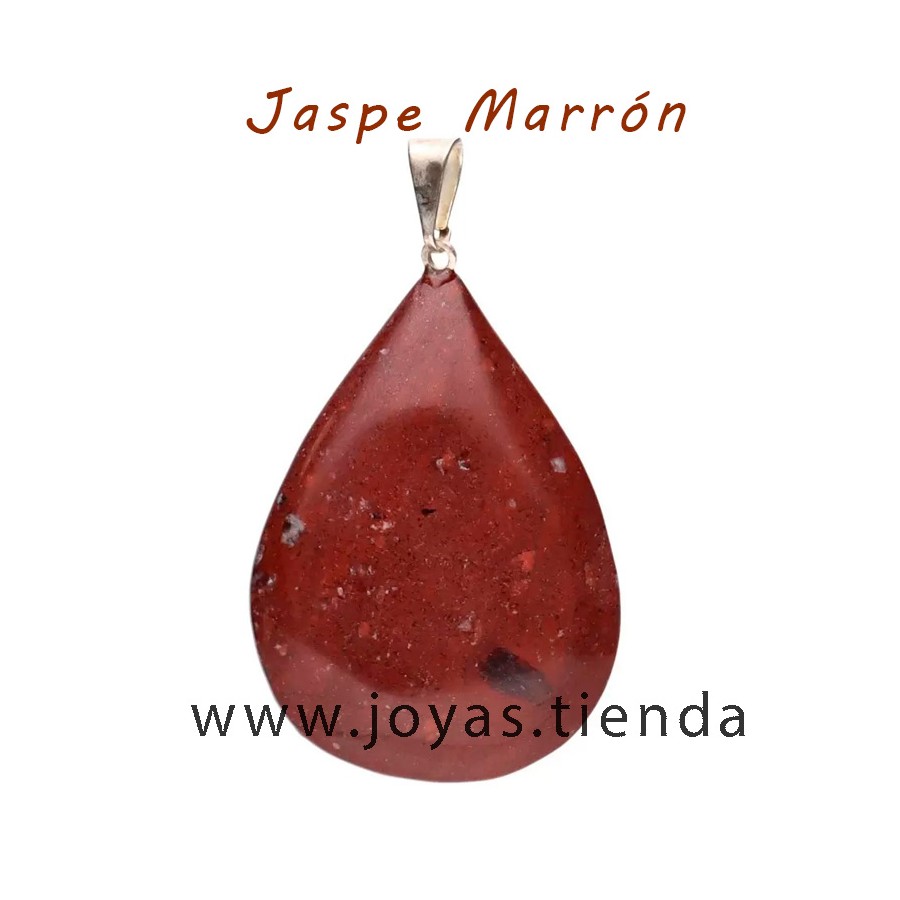 Colgante Gota Jaspe Marrón