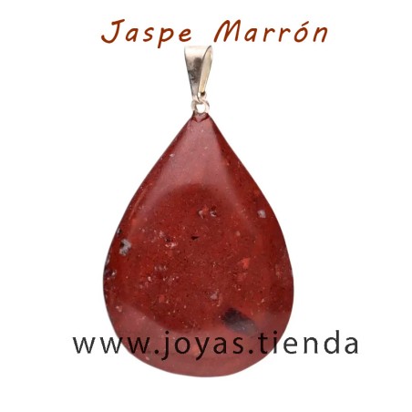 Colgante Gota Jaspe Marrón