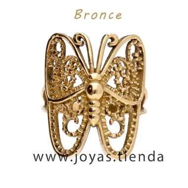 Anillo de Bronce Mariposa