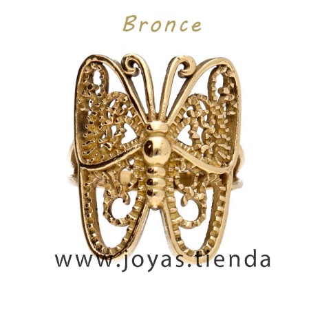 Anillo de Bronce Mariposa