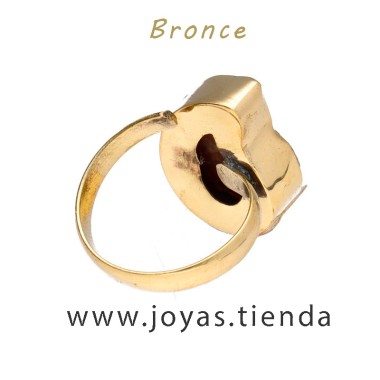 Anillo de Bronce Ajustable con Ammonite Reverso