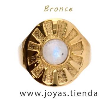 Anillo de Bronce Sol de India