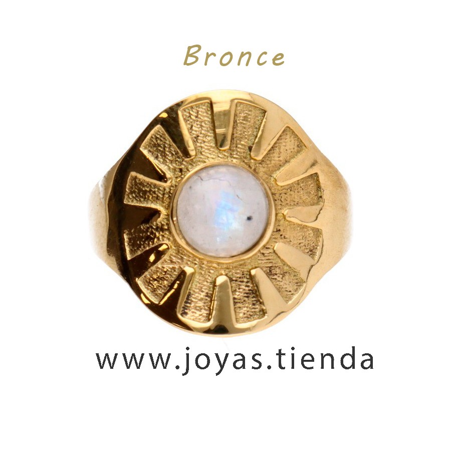 Anillo de Bronce Sol de India