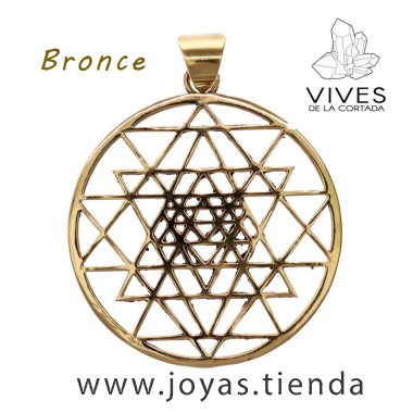 Colgante de Bronce Sri Yantra