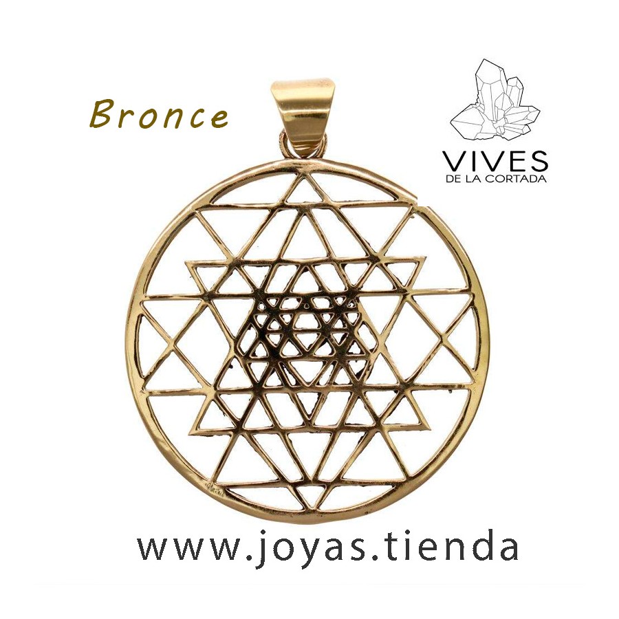Colgante de Bronce Sri Yantra