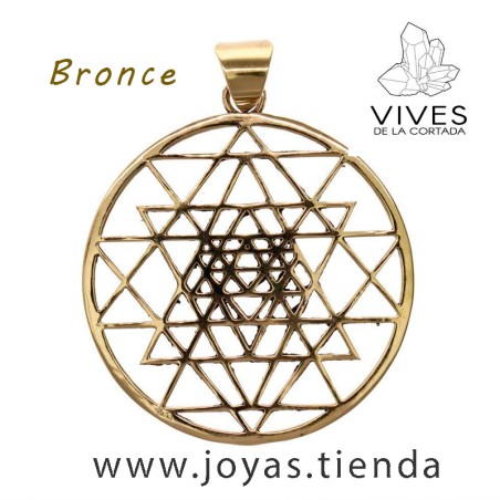 Colgante de Bronce Sri Yantra