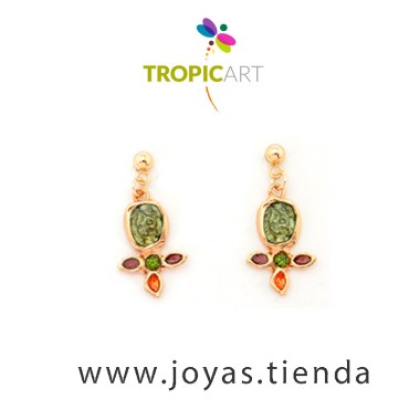 Pendientes Oro Pétalo