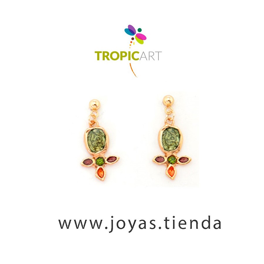 Pendientes Oro Pétalo