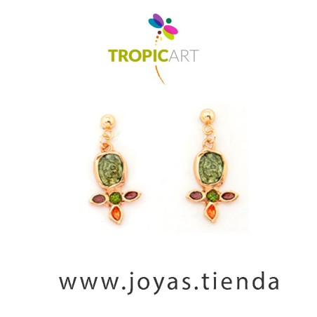 Pendientes Oro Pétalo