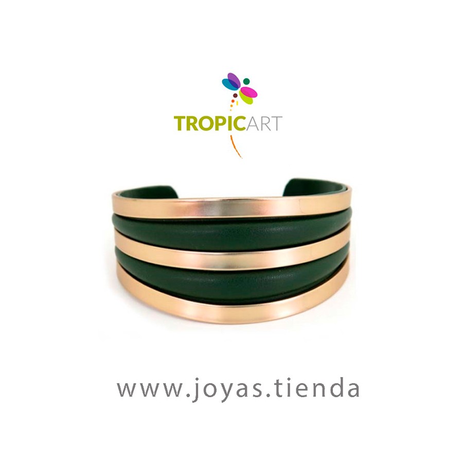 Pulsera Greta Verde y Dorada