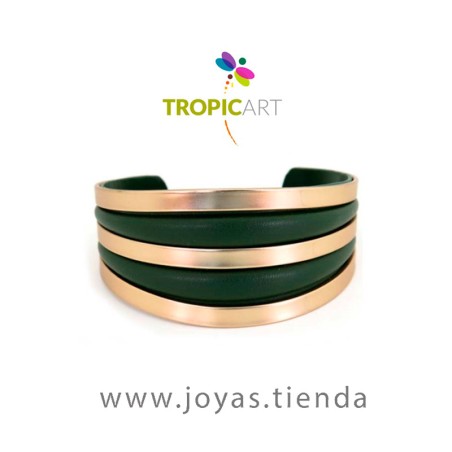 Pulsera Greta Verde y Dorada