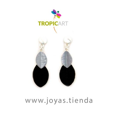 Pendientes Galena Negro
