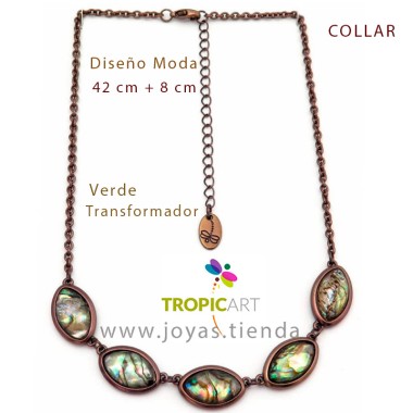 Collar Elisa Marrón y Verde