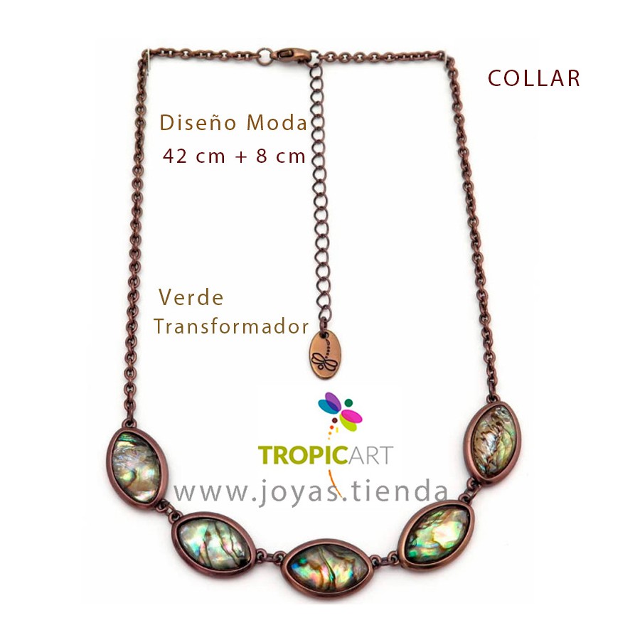 Collar Elisa Marrón y Verde