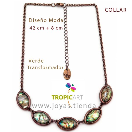 Collar Elisa Marrón y Verde