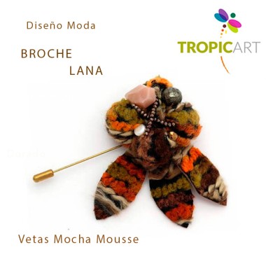 Broche Esther Marrón