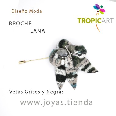 Broche Esther Gris