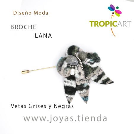 Broche Esther Gris