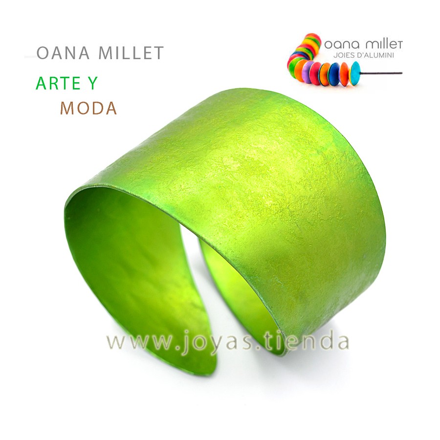 Pulsera Ancha Logos Verde Frontal