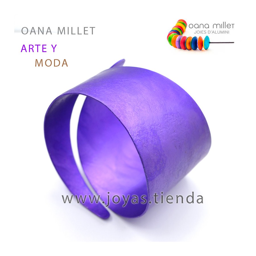 Pulsera Ancha Logos Morada
