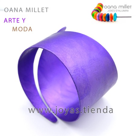 Pulsera Ancha Logos Morada