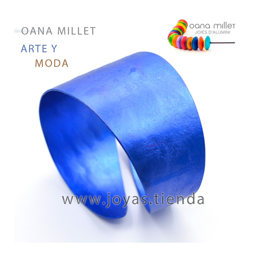 Pulsera Ancha Logos Azul