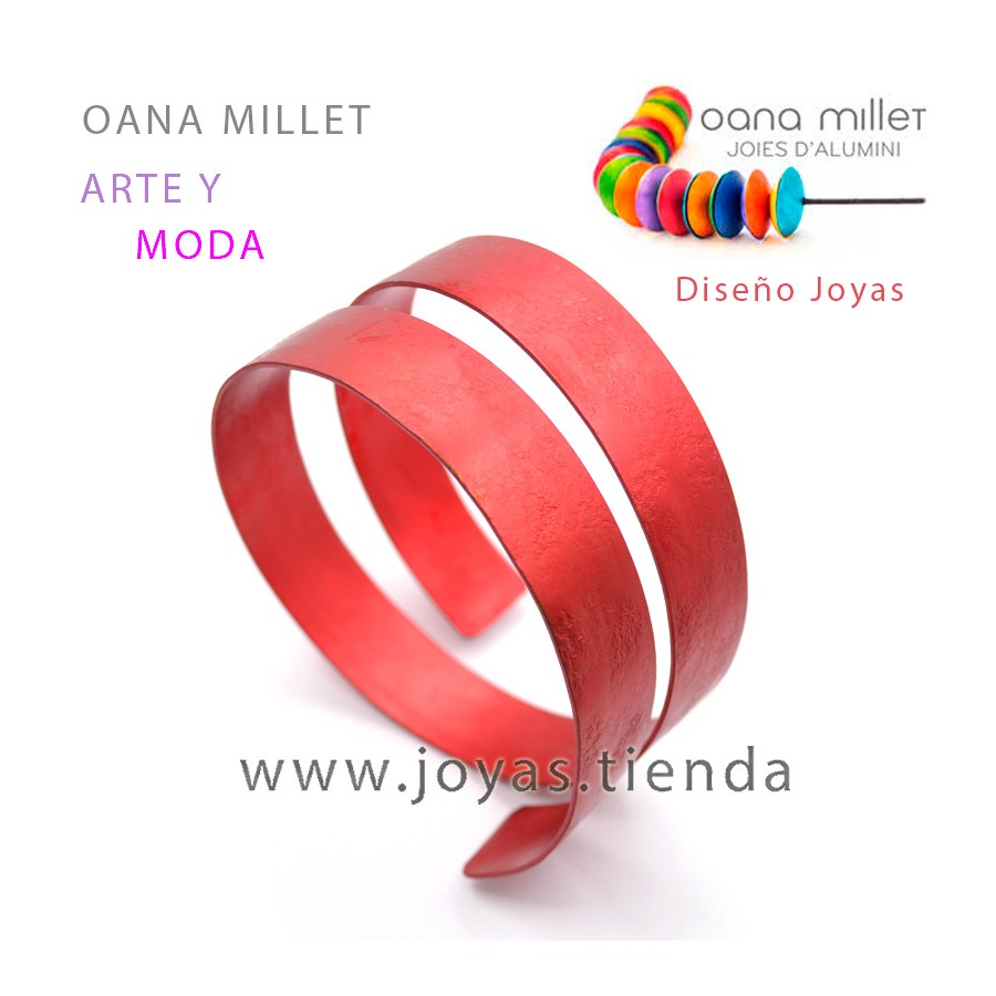 Pulsera Ancha Arco Roja