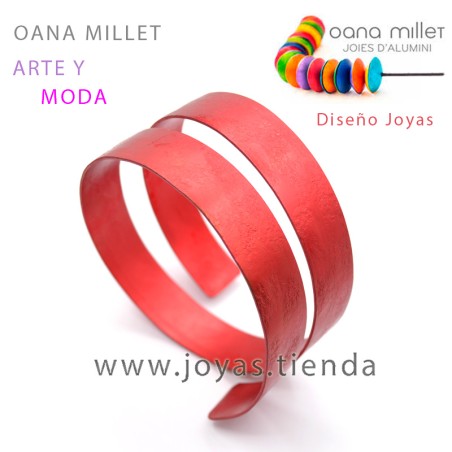 Pulsera Ancha Arco Roja