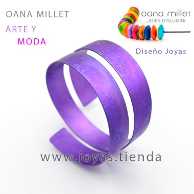 Pulsera  Ancha Arco Morada
