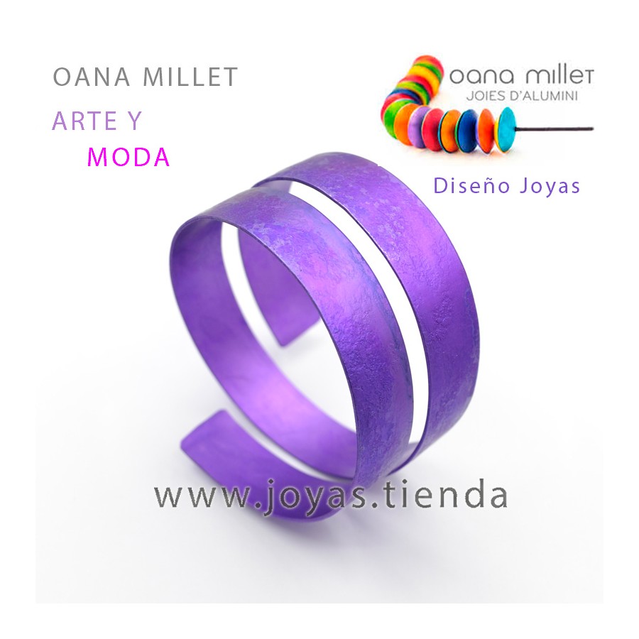 Pulsera  Ancha Arco Morada