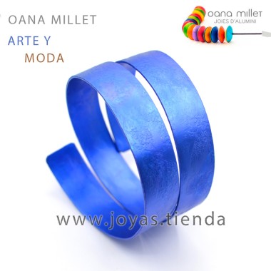 Pulsera  Ancha Arco Azul