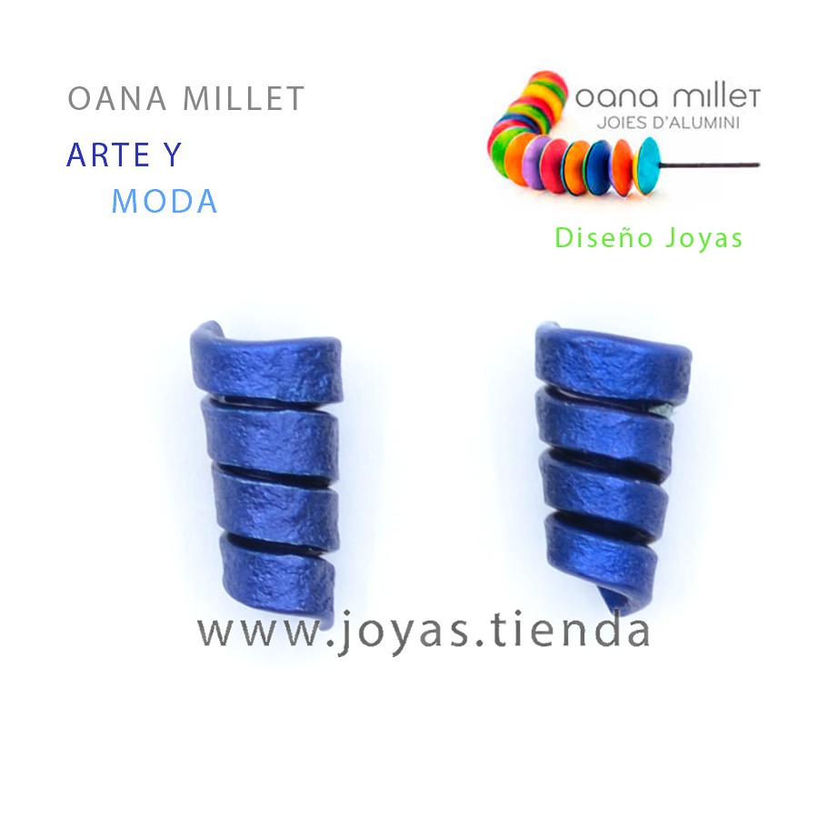 Pendientes espiral azules 25