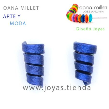 Pendientes espiral azules