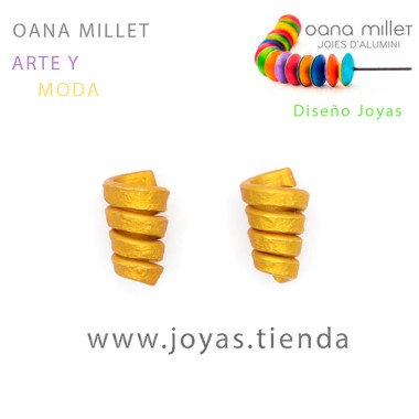 Pendientes Espiral Amarillos