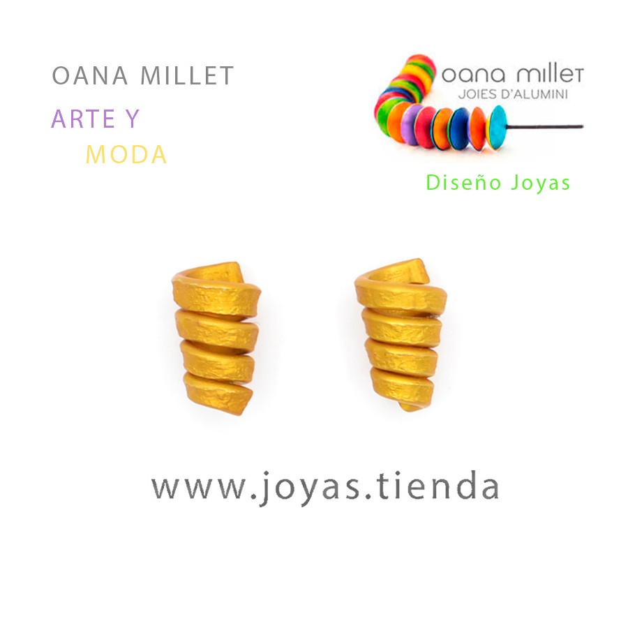 Pendientes Espiral Amarillos
